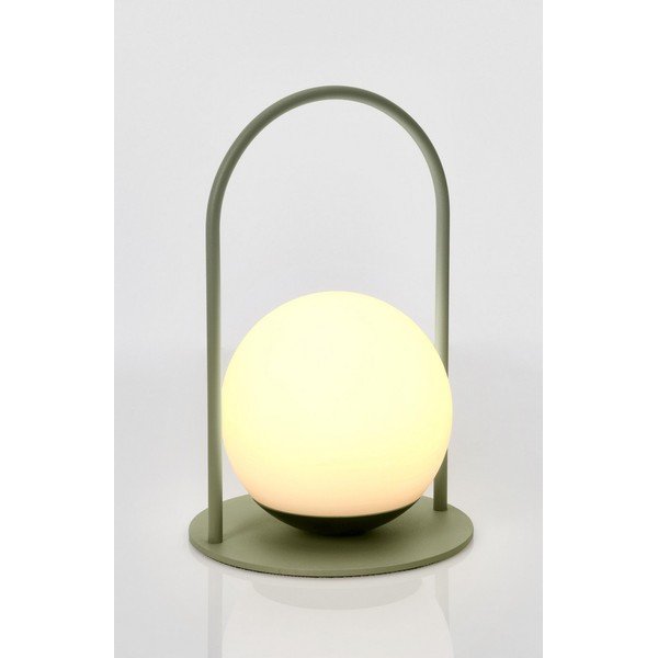 Veioză verde LED cu intensitate reglabilă cu abajur din plastic (înălțime 21 cm) Pansy – Bizzotto-image-4