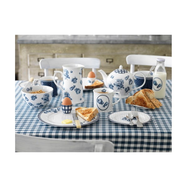 Set 6 suporturi din plută pentru farfurii Creative Tops Vintage Indigo, 10,5 x 10,5 cm-image-2