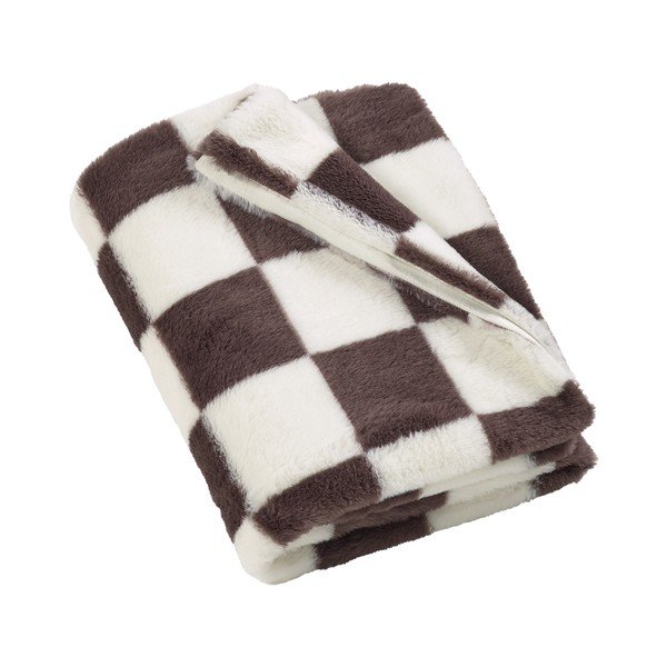 Pătură albă/maro închis 130x170 cm Cosy Soft Checkerboard – Catherine Lansfield