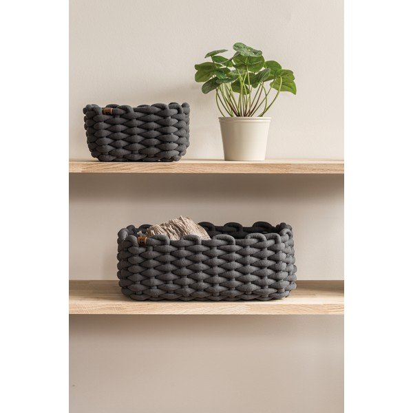 Coș de depozitare din material textil 20x15x11 cm Peach Skin S – Bigso-image-1