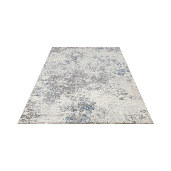 Covor Elle Decoration Arty Fontaine, 80 x 150 cm, crem - albastru deschis-image-3