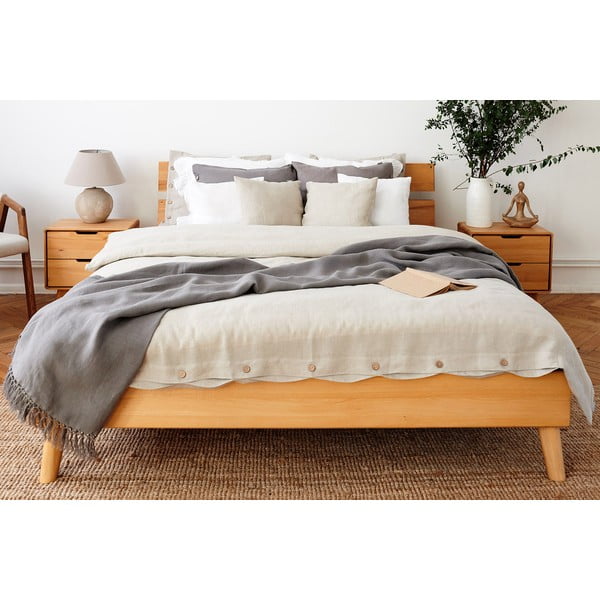 Pat dublu din lemn de fag 180x200 cm Greg 2 - The Beds-image-3