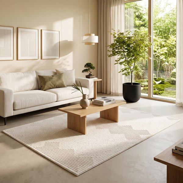 Covor crem 200x290 cm Labyrinth – ESTE-image-4
