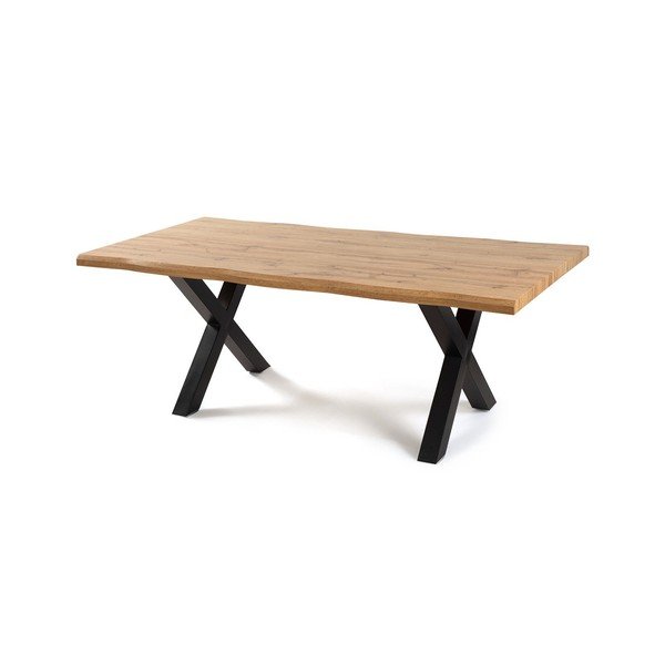 Masă de dining cu aspect de lemn de stejar 90x160 cm Kora – Bonami Essentials-image-2