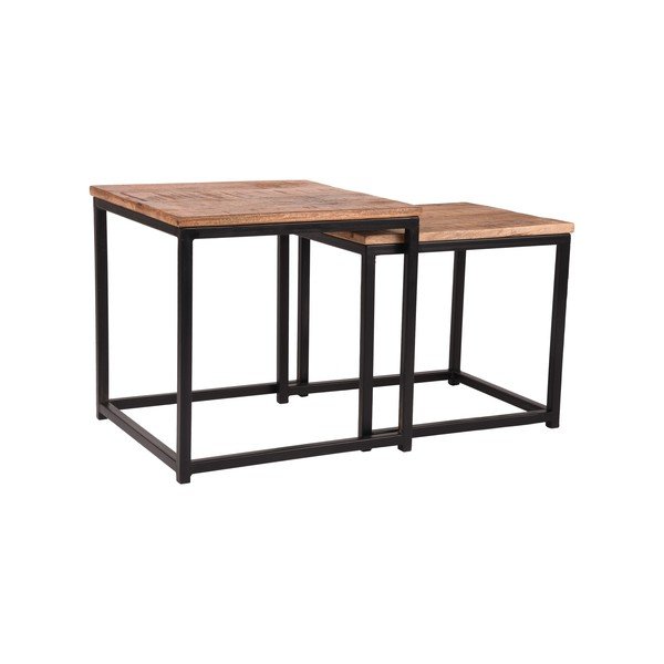 Set 2 măsuțe auxiliare din lemn de mango LABEL51 Twain, lățime 45 cm și  39 cm-image-4