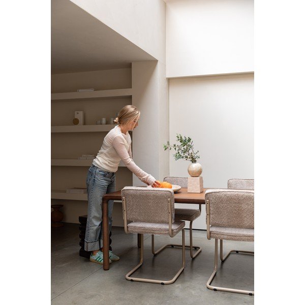 Masă de dining cu aspect de lemn de frasin 90x160 cm Storm – Zuiver-image-3