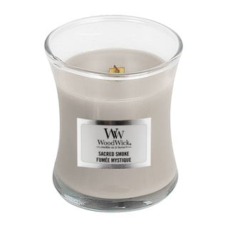 Lumânare parfumată WoodWick Sacred Smoke, timp de ardere 20 h