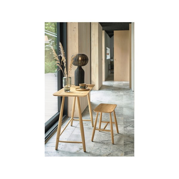 Veioză neagră cu abajur din ratan (înălțime 43 cm) Werna – Villa Collection-image-4