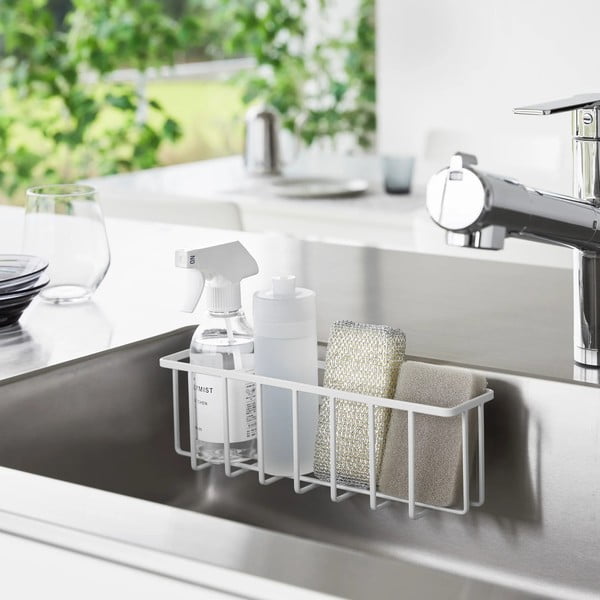 Suport pentru accesorii de spălat alb autoadeziv din metal Film Hook – YAMAZAKI-image-1