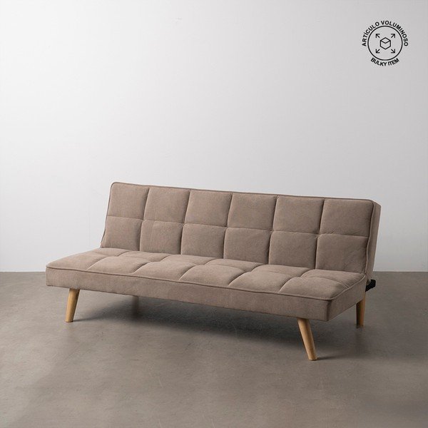 Canapea bej extensibilă cu tapițerie din chenille 175 cm – Ixia-image-1