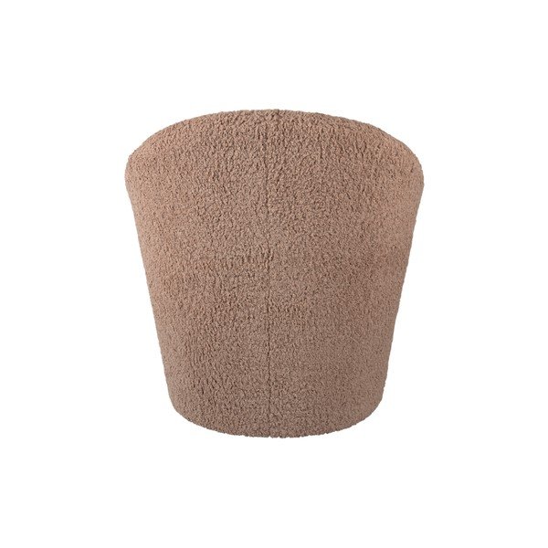 Fotoliu maro cu tapițerie din stofă bouclé Cuddly  – Leitmotiv-image-4