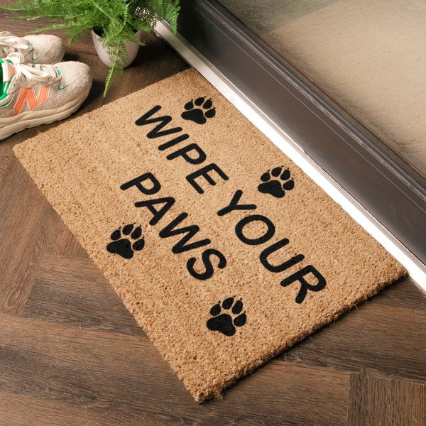 Covoraș de intrare din fibre de nucă de cocos 40x60 cm Wipe Your Paws – Artsy Doormats-image-1