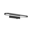 Aplică de perete negru-mat LED (lungime 40 cm) Gianni – Trio