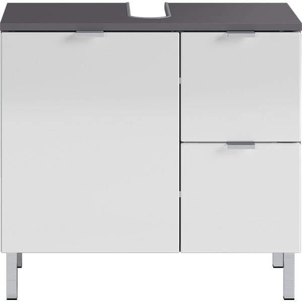 Dulap sub chiuvetă Germania Mauresa, lățime 60 cm, alb - gri-image-2