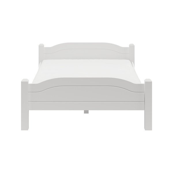 Pat alb din lemn de pin 90x200 cm Liva – Olivia Living-image-2