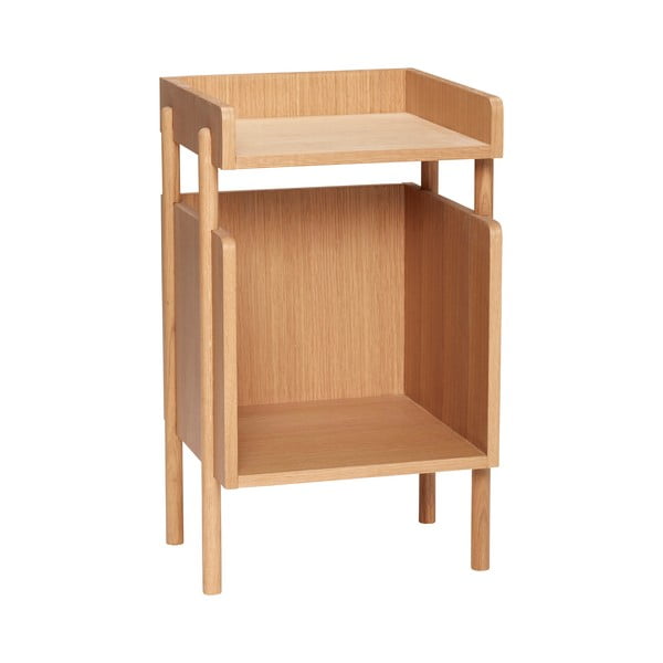 Noptieră în culoare naturală cu aspect de lemn de stejar Archive – Hübsch