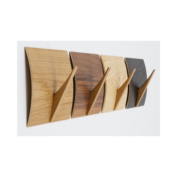 Cuier de perete din lemn masiv Woodman Rack Naki Walnut-image-2