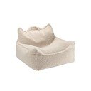 Fotoliu puf pentru copii maro deschis cu tapițerie din țesătură bouclé Chair – Wigiwama