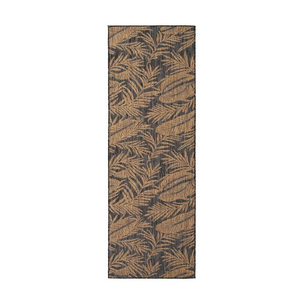 Covor tip traversă pentru interior și exterior negru/maro 80x250 cm Mira 1451 – Ayyildiz Carpets