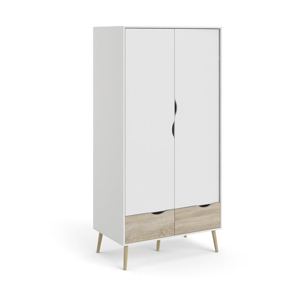 Șifonier Tvilum Oslo, 99x200 cm, alb-natural-image-3