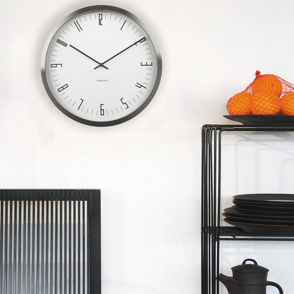 Ceas de perete Present Time Cased Index, alb-image-1
