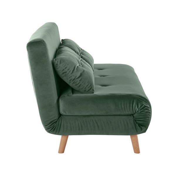 Canapea verde cu tapițerie din catifea 125 cm Magalli - Støraa-image-3