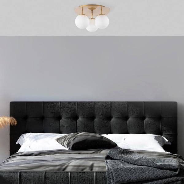 Plafonieră aurie cu abajur din sticlă 37x44 cm Well – Opviq lights-image-2