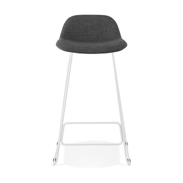 Scaun de bar cu picioare albe Kokoon Vancouver, înălțime 76 cm, gri-image-1