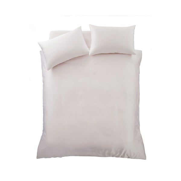 Lenjerie de pat roz din satin pentru pat dublu, extinsă 230x220 cm Silky Soft – Catherine Lansfield