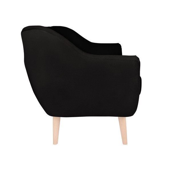 Canapea cu 2 locuri Micadoni Home Vincente, negru-image-3
