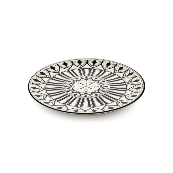 Set 6 farfurii din porțelan cu ornamente negre Mia Maroc Tabak, ⌀ 26 cm, crem-image-1