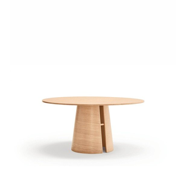 Masă de dining rotundă cu aspect de lemn de frasin ø 157 cm Cep – Teulat-image-2