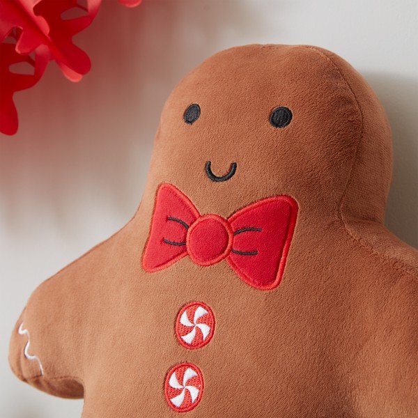 Pernă decorativă din catifea 28x37 cm  cu model de Crăciun Gingerbread – Catherine Lansfield-image-3