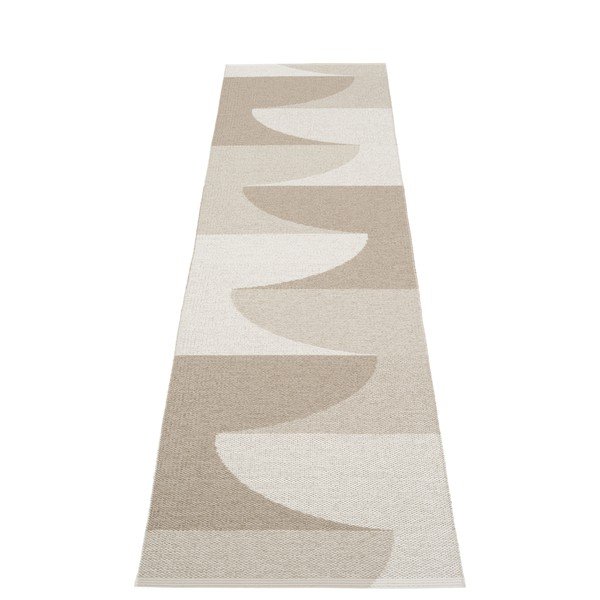 Covor tip traversă pentru interior și exterior bej 70x270 cm Hill Dark Linen – Pappelina-image-2