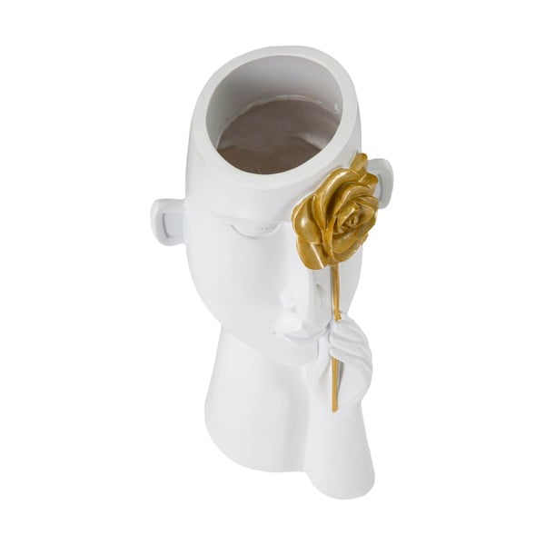 Vază albă din polirășină 27 cm Fiore – Mauro Ferretti-image-2