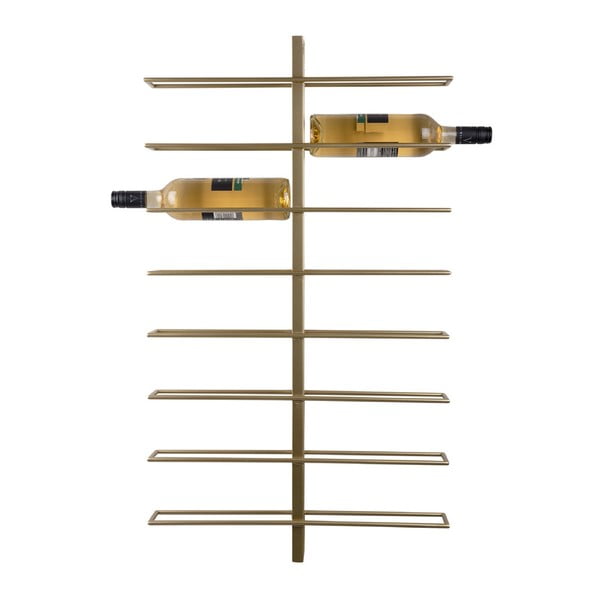 Raft pentru sticle de vin auriu de perete din metal număr sticle 16  Dual  – PT LIVING