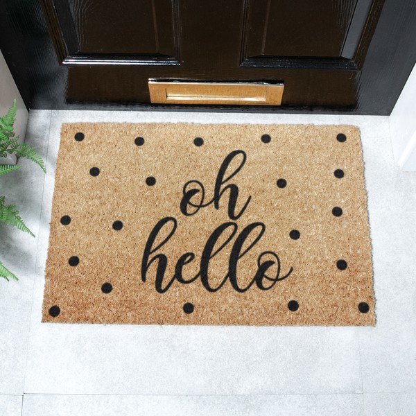 Covoraș de intrare din fibre de nucă de cocos 40x60 cm Oh Hello – Artsy Doormats-image-2