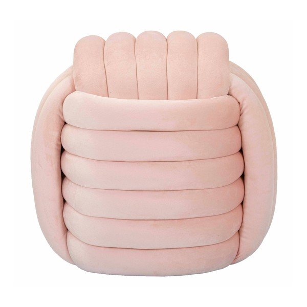 Taburet roz-deschis cu tapițerie din catifea Softy – Mauro Ferretti-image-2