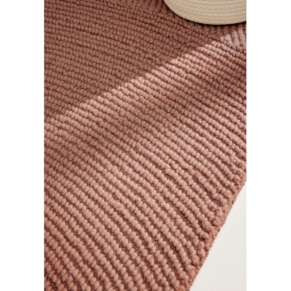 Covor tip traversă teracotă țesut manual din lână 80x300 cm Calmio – Hanse Home-image-2