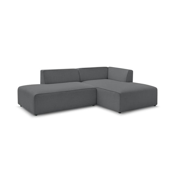 Colțar modular gri închis (cu colț pe partea dreaptă/în formă de ”L”) Megeve – Bobochic Paris-image-3
