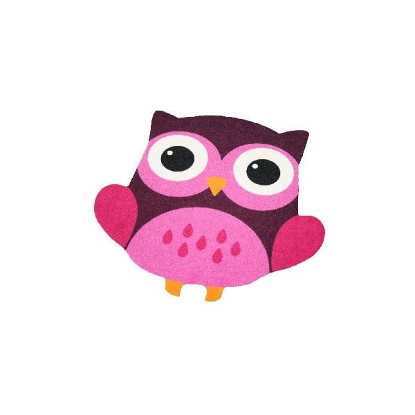 Covor pentru copii Zala Living Owl, 100 x 100 cm, roz-maro