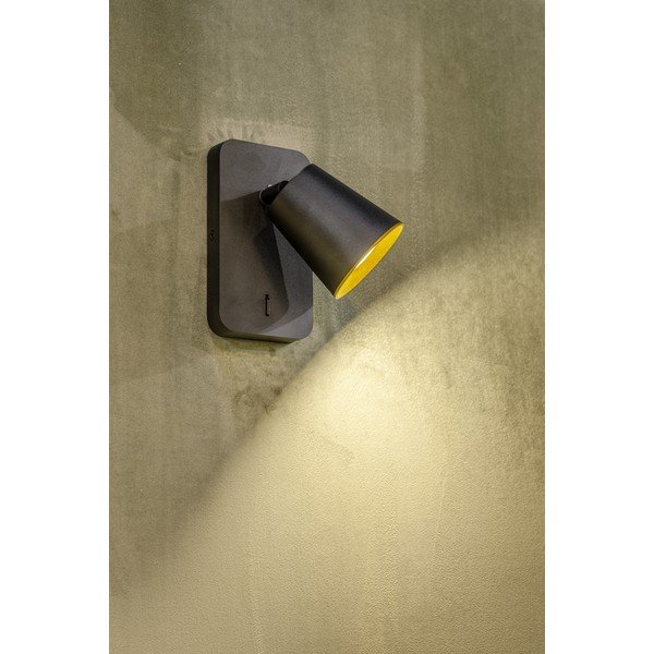 Aplică de perete neagră ø 8 cm Elli – GTV-image-1