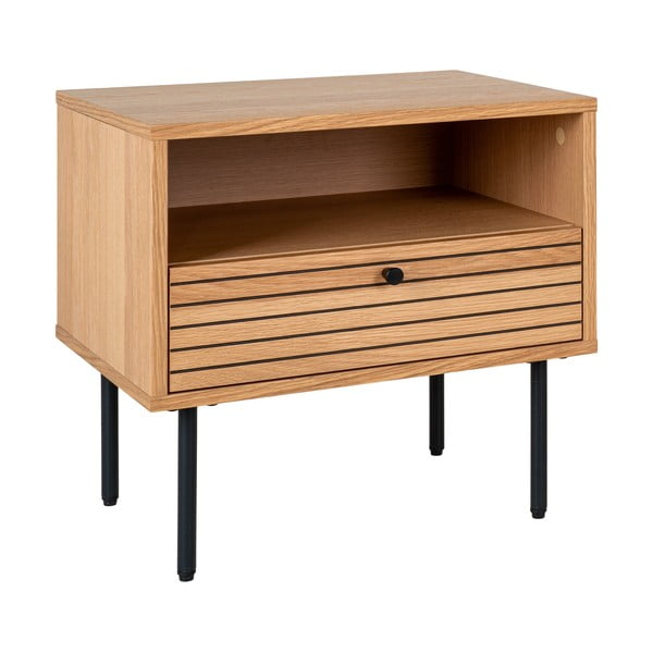 Măsuță auxiliară cu blat cu aspect de lemn de stejar 40x50 cm Kyoto – House Nordic-image-4