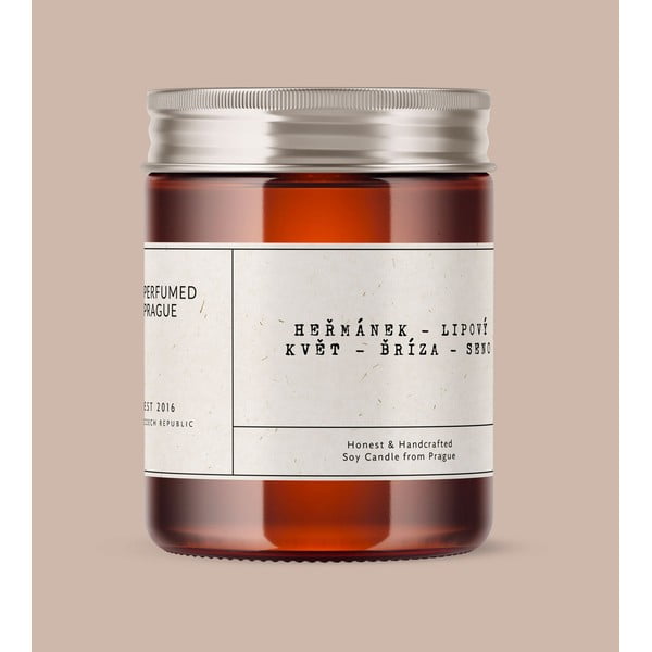 Lumânare parfumată din ceară de soia timp de ardere 40 h #57 Chamomile, Linden, Birch – Perfumed Prague-image-1