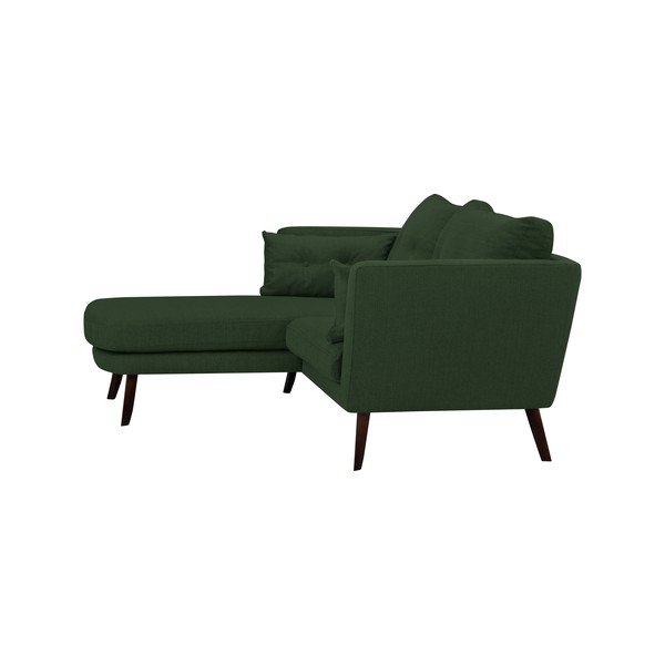 Canapea cu 3 locuri Mazzini Sofas Elena, cu șezlong pe partea stângă, verde-image-3