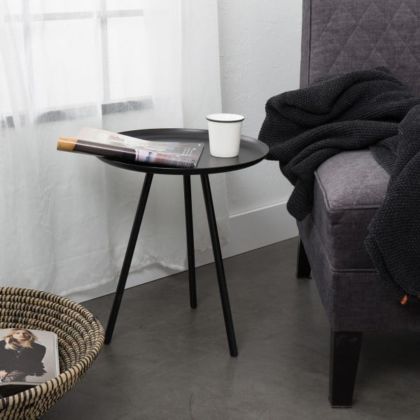 Măsuță auxiliară White Label Frost, gri-image-1