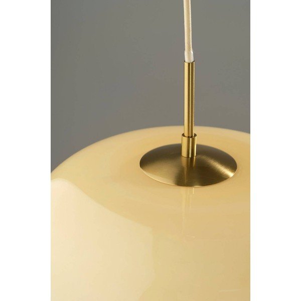 Lustră crem/alămie cu intensitate reglabilă din sticlă ø 35 cm Artut – Jotex-image-4