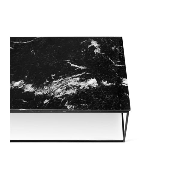 Măsuță TemaHome Gleam din marmură, cu picioare negre, 120 x 75 cm, negru-image-3