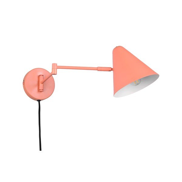 Aplică de perete portocalie cu structură flexibilă cu alimentare la priză ø 15 cm Cosima – Trio