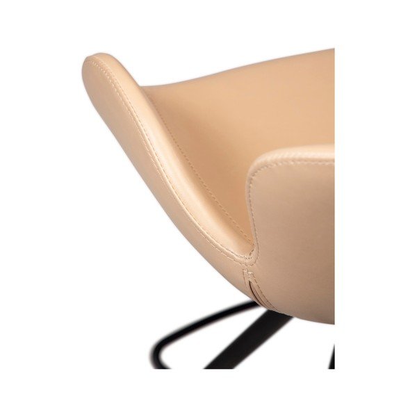 Scaun bar din piele ecologică DAN–FORM Denmark Gaia, înălțime 98 cm, maro deschis-image-4